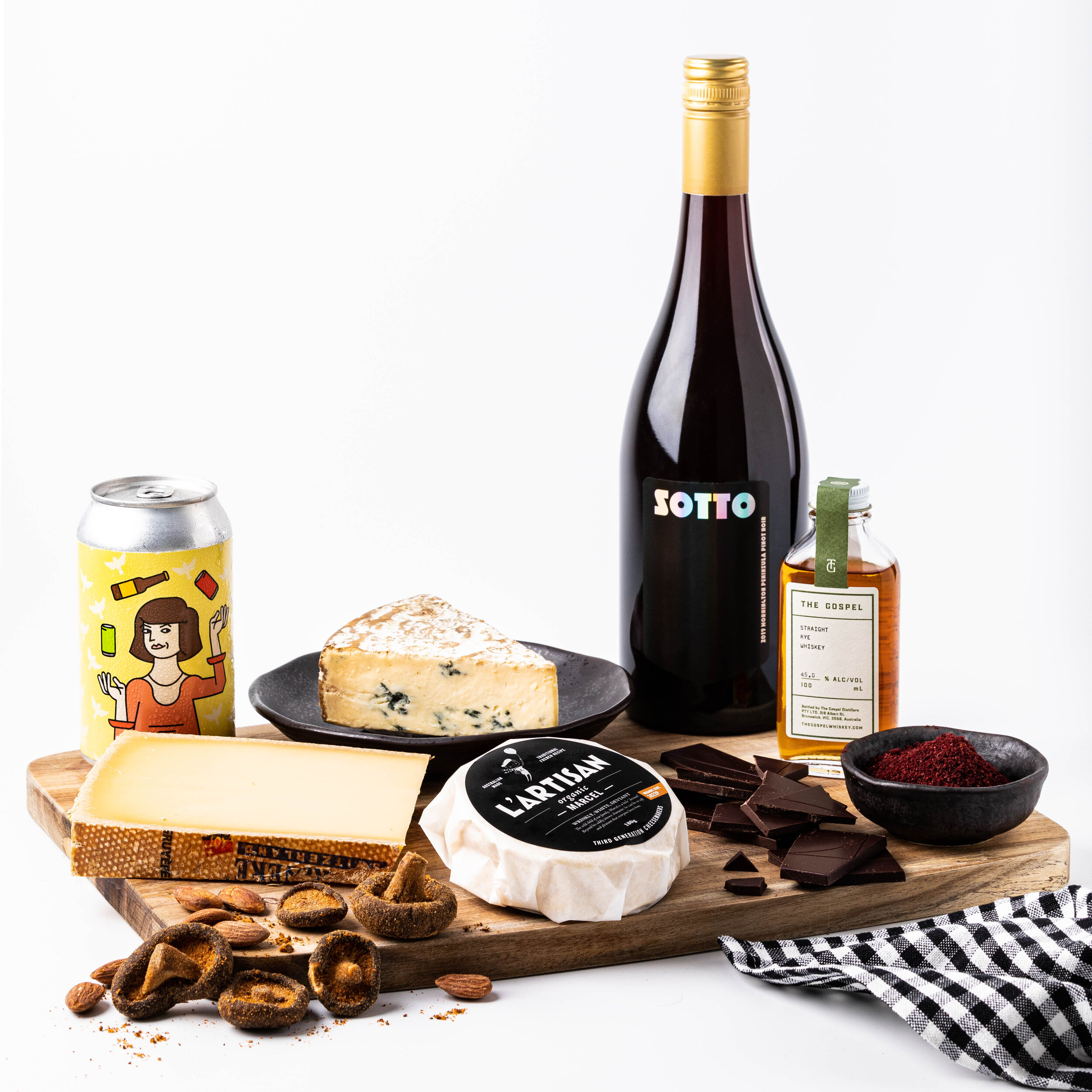 Cheese & Booze Pack - - One Cheese, Condiment & Booze - $69.95 per month (PICK UP: $59.95 per month)- Three Cheeses, Condiment & Booze - $120 per month(PICK UP: $110 per month)